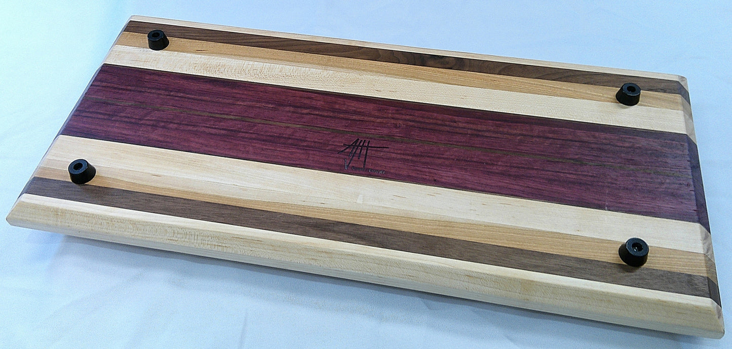 Purple Heart, Walnut & Maple